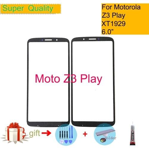 For Motorola Moto Z3 Play XT1929 Touch Screen Front Outer Glass Panel Lens For Moto Z3 Play LCD Front Replacement
