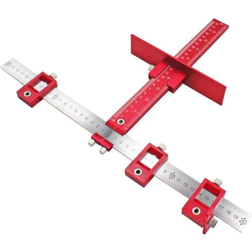 Woodworking Positioning Hole Puncher Aluminum Handle Furniture Hole Punching Locator Multifunctional Auxiliary Installation Tool