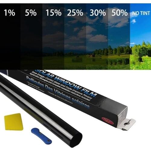 300cmx50cm Black Car Window Foils Tint Tinting Film Roll Car Auto Home Window Glass Summer Solar UV Protector Sticker Films