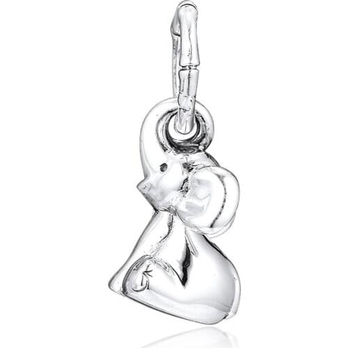 Fits Pandora Charms Bracelet Necklace Elephant 100% 925 Sterling Silver Original Europe 2019 Summer Bead Charm DIY Jewelry