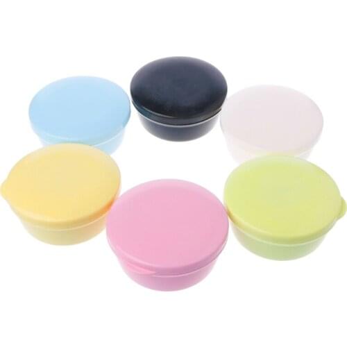 Portable Travel Bathroom Round Soap Case Box Dish Plate Holder Case Container L4MB