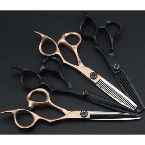 New professional 6 inch Japan 440c steel hair scissors cut hair cutting scissor barber thinning shears hairdressing scissors set