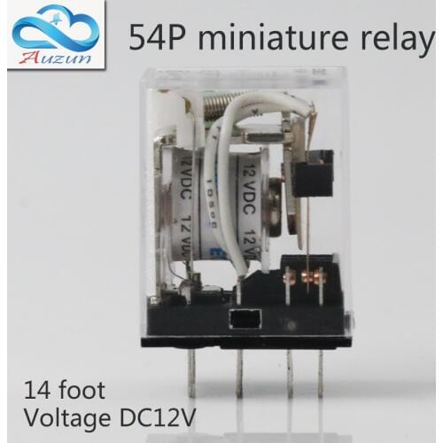 10 pieces hh54P small current relay intermediate relay DC12V 14a foot 5 a4 4closure ECNKO