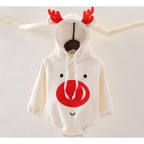 Christmas Elk 0-2Yrs Infant Newborn Autumn Winter Baby Boys Girls Long Sleeve Rompers Clothes Baby Toddler Boys Girls Jumpsuit