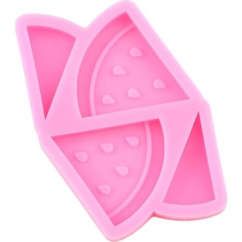 Watermelon Straw Topper Silicone Molds DIY Fondant Cake Decorating Tools Keychains Epoxy Resin Mould Candy Clay Chocolate Moulds