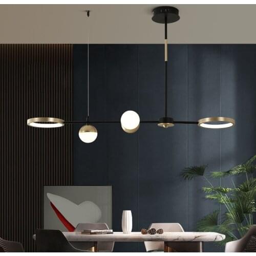 Modern Nordic Fashion Chandelier LED Bulb For Living Room Bedroom Ceiling Decorative Indoor Lamps White Glass Spheres