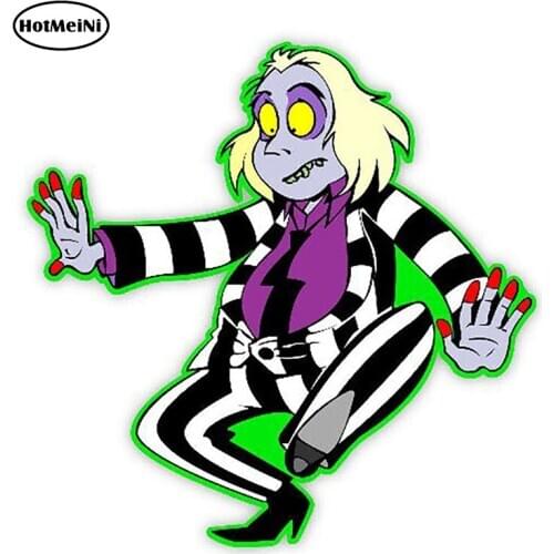 HotMeiNi 13cm x 12.9cm Beetlejuice Sticker Car Decals JDM Funny Car Stickers Vinyl Graphic Decor for Car Window Trunk