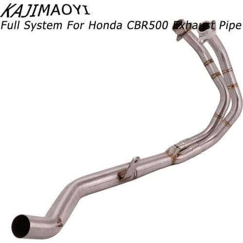 KAJIMAOYI CB500X CBR500 CB500F CBR500R Motorcycle Exhaust Header Link Tube Connect mid Pipe Full Systems 2013 14 15 16 17 18 19