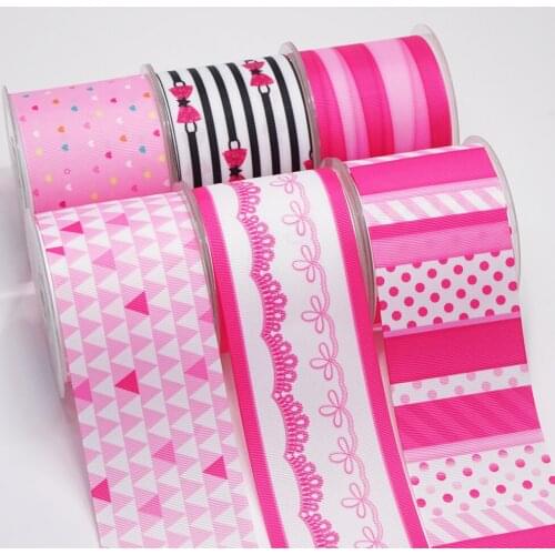 10 Yards 1.5" 38MM Bright Ombre Pattern printed ribbon For Hair Bows DIY Crafts Handmade Accessories 53650