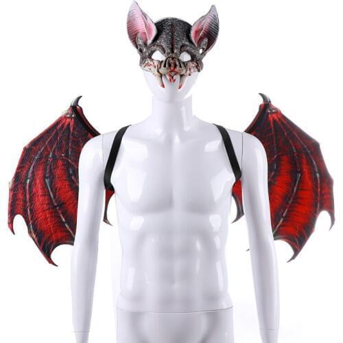Bat mask Carnival Party Decoration Suit Masquerade Props Unique Vampire Bat Cosplay Costume masks Anime Devil Halloween Wings