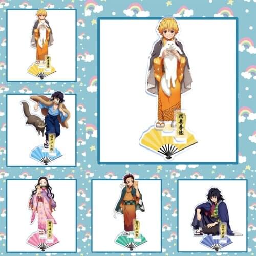 1 Pcs Japanese Anime Demon Slayer Kimetsu no Yaiba Tanjirou Kamado Acrylic Figure Model Stand Desk Decor