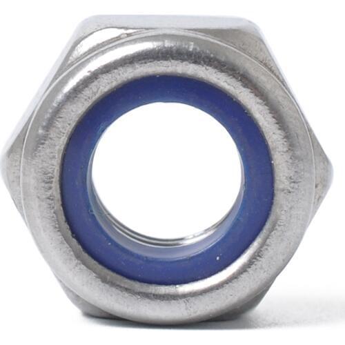 175pcs Steel Nylock Nylon Insert Hex Lock Nuts Self-locking Stop Nuts Mixed