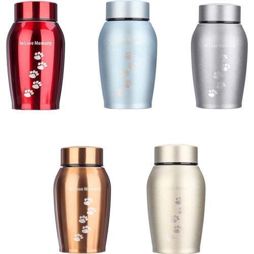 250ML Stainless steel Urns Pets Dog Cat Birds Mouse Cremation Ashes Urn Keepsake Casket Columbarium Pets Memorials