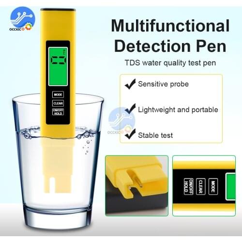 3 in 1 TDS/TEMP/EC Tester Digital TDS Meter Water Quality Monitor Water Purity Test Tool For Pool ppm 0-9999 Backlight