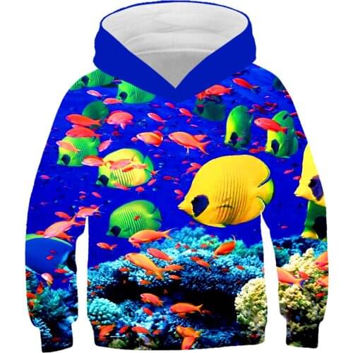 3D Fish Hoodie boy Funny Sweatshirts Tropical Fishinger Tuna Print Sweatshirt Carp Hoodies Anime Hip Hop for girls Clothing