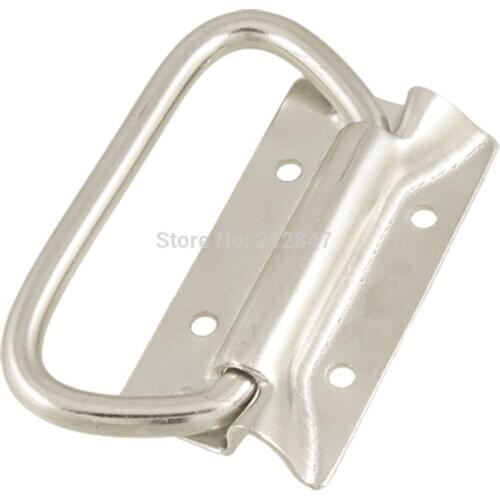 4 inch Puller Zinc Plated Silver Tone Iron Tool Box Chest Handle