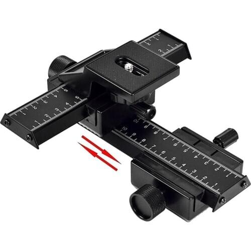 4-way Macro Focusing Focus Rail Slider/close-up for Digital SLR Camera DC with Standard 1/4-inch Screw Hole Aluminum