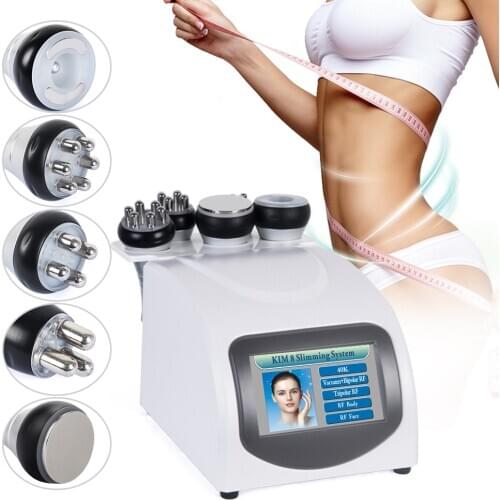 5 IN 1 Multipolar 1MHz RF 40K Cavitation Anti-Cellulite Body Slimming Machine RF Radio Vacuum Weight Loss Fat Removal Machine