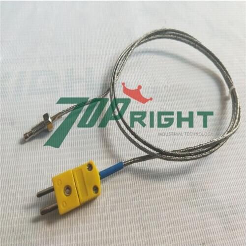 K type thermocouple temperature sensor with male k type connector