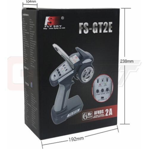 Flysky FS-GT2E AFHDS 2A 2.4g 2CH RC Radio Controller Transmitter Rr eceivefor RC Car Boat New