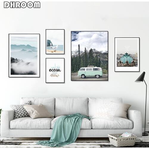 Scandinavian Style Travel Landscape Canvas Wall Art Poster Nordic Print Painting Nature Decoration Pictures Modern Home Decor