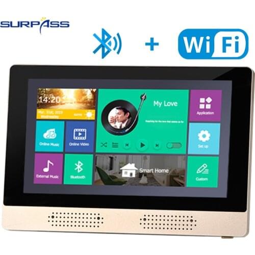 Voice Control In Wall Amplifier Full View IPS Display Home Theater Cinema System Home In Wall Amplifier