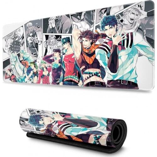 Anime Gaming Mousepad XXL Laptop PC Computer Large Mouse Pad Locking Edge Rubber Keyboards Washed Desk Mice Mat for JOJO Fans