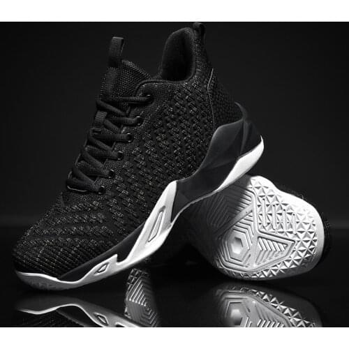 2021 Couple Basketball Shoes Men High Top Sneakers Shock Absorption Basket Shoes Men Breathable Sports Trainers Male Ankle Boots