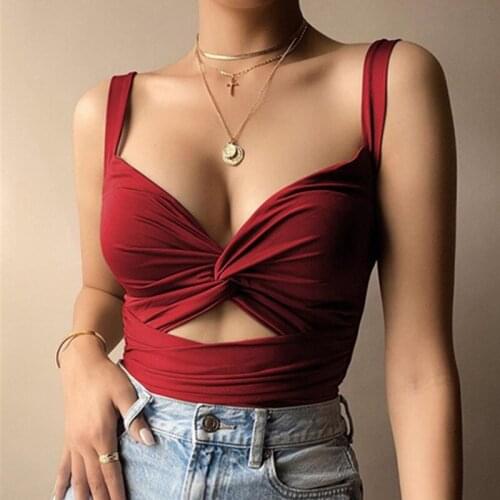 New Fashion Sexy Women Summer Casual Sleeveless Cut-Out Short Shirt Crop Top Vest Strap Tank Blouse V-Neck Clubwear Solid Color