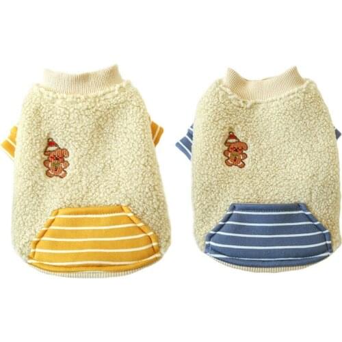 Autumn Winter Thicken Warm Pet Clothes Soft Fleece Dog Clothes Chihuahua Hoodies for Small Large Chihuahua Pug Outfits