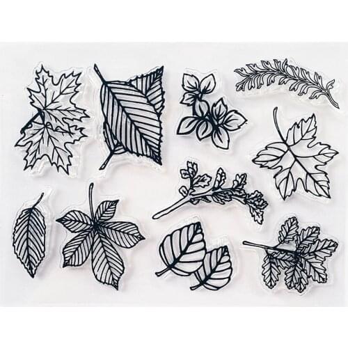 11*16 Maple Leaf Transparent Clear Stamp Silicone Stamp/Seal DIY Scrapbooking/Photo Album Easter Stamp Sheets