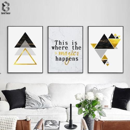 Modern Wall Art Canvas Poster Prints Geometric Minimalist Painting Nordic Style Wall Picture for Living Room Home Decorative