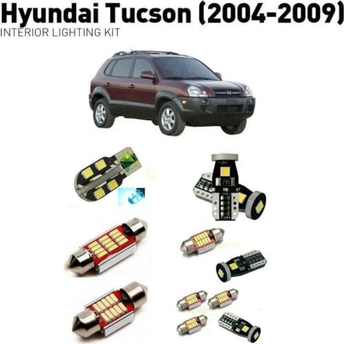 Led interior lights For Hyundai tucson 2004-2009 9pc Led Lights For Cars lighting kit automotive bulbs Canbus