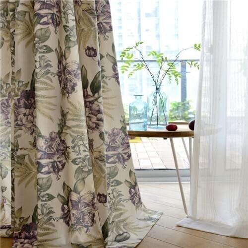 Tropical Curtains for Living Room Bedroom American rustic Printed Curtain Window drapes Treatment ready made