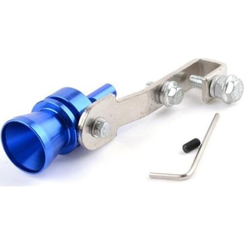 Universal Blue Car Turbo Sound Muffler Exhaust Pipe Blow Vale Simulator Whistle
