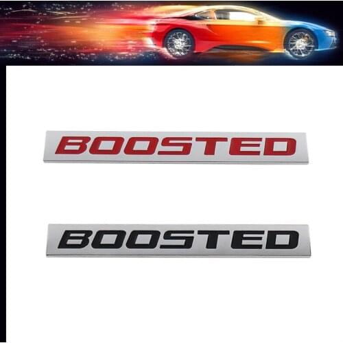 Premium BOOSTED car Engine Hood Fender trunk Tail Rear Bonnet Nameplate Decal Emblem Badge Sticker for Universal