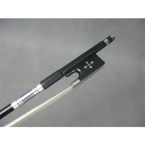 1 pcs Carbon Fiber Violin Bow , Abalone Shell Mosaic Library, Professional Bow 4/4 3/4 1/2 1/4