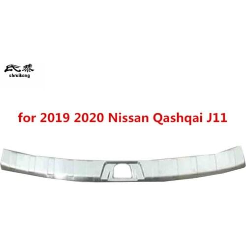 1PC for 2016-2020 Nissan Qashqai J11 Stainless Steel Back Rear Door Sill Trunk Pedal Protection Decoration Cover Sequins