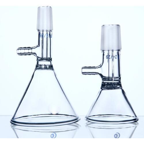 1Pcs Clear 60-80 Glass Conical Filter Funnel Triangle Suction Funnel For Using In Lab Experiment Supply