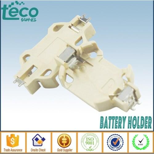 10PCS CR2032 2032 SMT Battery Button Cell Holder Socket Case Black Plastic Box TBH-CR2032-13