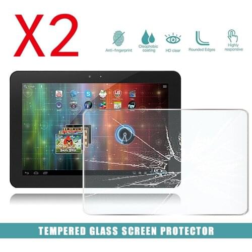 2Pcs Tablet Tempered Glass Screen Protector Cover for Prestigio MultiPad 10.1 Ultimate Full Screen Coverage Screen