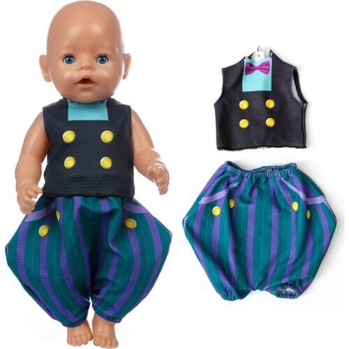 2020 New Fashion suit Doll clothes Fit For 43cm/17inch baby Doll Reborn Babies Clothes And 17inch Doll Accessories