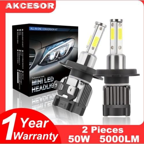2021 H7 LED H4 Car Headlight Bulbs H8 H9 H11 9005 9006 9003 HB2 HB3 HB4 Hi/Lo Beam 4 Sides Auto Lamps Accessories Super Bright