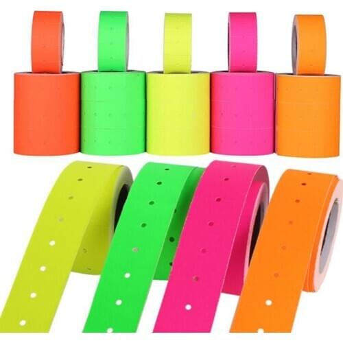 5 Roll Colorful Price Label Paper Tag Mark Sticker For MX-5500 Labeller Gun