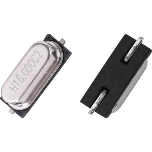 50pcs SMD HC-49S 16.000mhz 16MHz 20ppm 20pF quartz resonator crystal