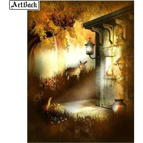 5d diy diamond painting landscape tree full square drill diamond embroidery 3d full round diamond mosaic wall sticker