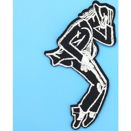 America Great Super Star Michael Jackson Dance King Patch Embroidered Iron on Patch for Jacket Bag Backpack DIY Applique