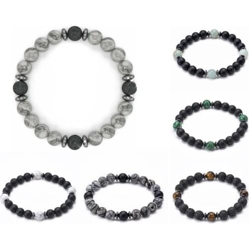 8mm Bracelet Anti Anxiety Lava Rock Hand Chain For Women And Men Can Help Relax Those Who Are Anxious And Stressed
