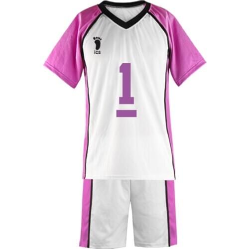 Brdwn Haikyuu Shiratorizawa Gakuen Koukou High School Ushijima Wakatoshi Tendo Satori Cosplay Costume Volleyball Uniform