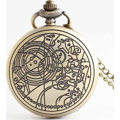 Bronze Vintage Hand Wind With Keychain Steampunk Mechanical Pocket Watch Men Retro 88 TT@88